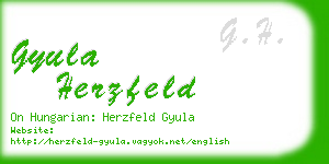 gyula herzfeld business card